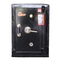 a black safe with a lock گاوصندوق ایران کاوه مدل 350KK